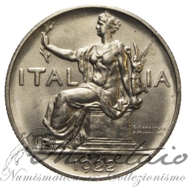 Buono da 1 Lira 1922 "Italia Seduta"