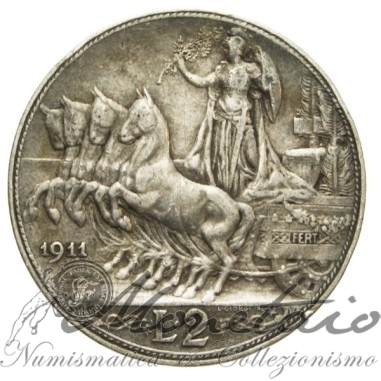 2 Lire 1911 "Quadriga Veloce"