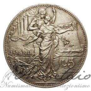 5 Lire 1911 "Cinquantenario"