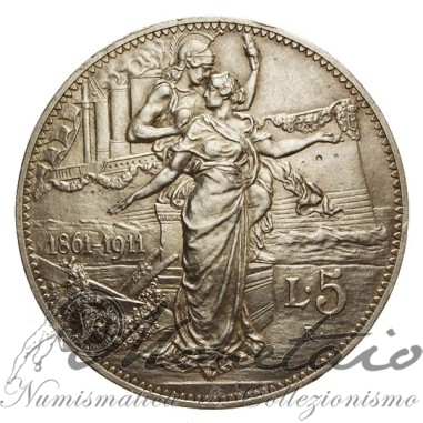 5 Lire 1911 "Cinquantenario"