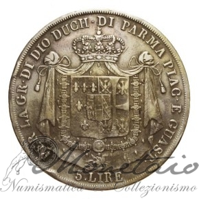 5 Lire 1832 - Maria Luigia d'Austria 2
