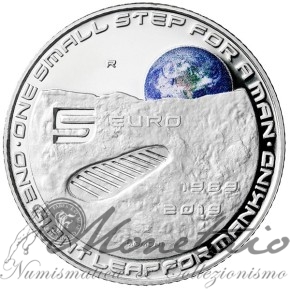 Italia 5 Euro 2019 "Sbarco sulla Luna" 2