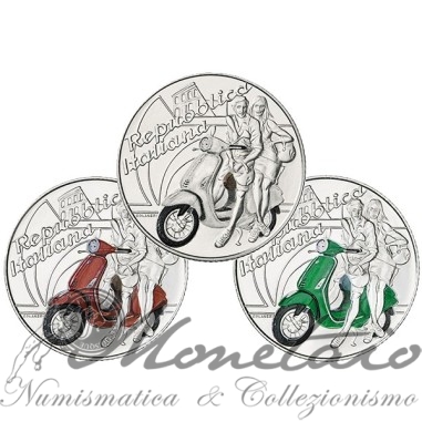 Italia Trittico 5 Euro 2019 "Vespa"