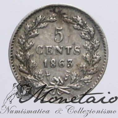 5 Centesimi 1863 Guglielmo III
