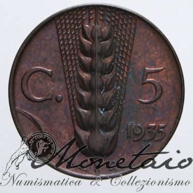 5 Centesimi 1935 "Spiga"