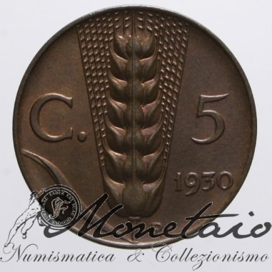 5 Centesimi 1930 "Spiga"