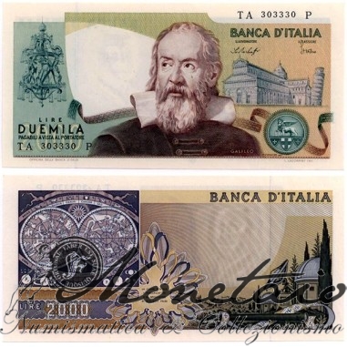 2000 Lire GALILEO GALILEI Decr. 22/10/1976