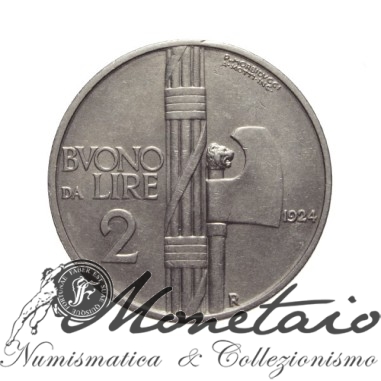 Buono da 2 Lire 1924 "Fascio"