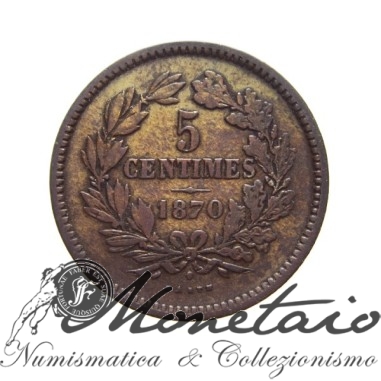 5 Centesimi 1870 - William III