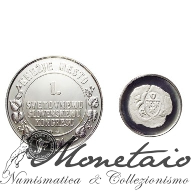 Coppia Medaglie "SREBRNIK - 1.Svetovnemu" 1991