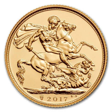 Sterlina d’oro con San Giorgio a cavallo