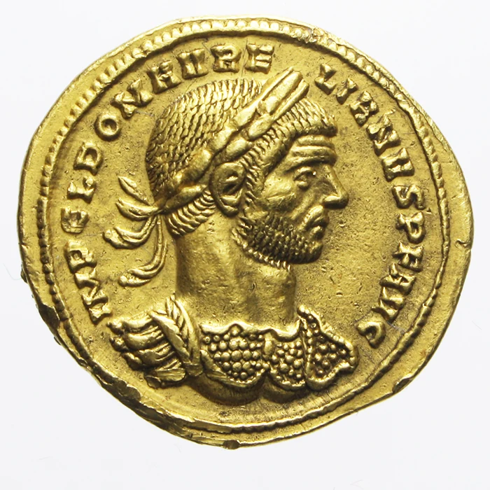 Moneta romana in oro con ritratto imperiale